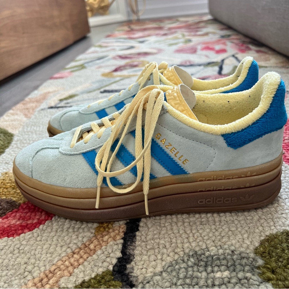 Adidas Gazelle Bold Almost Blue Yellow